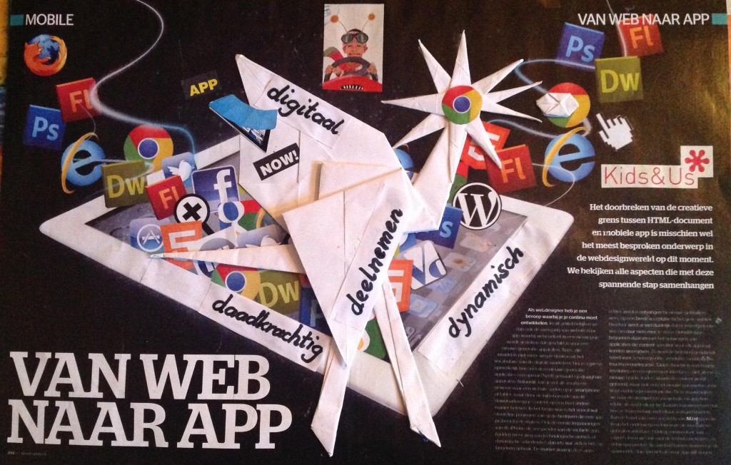 Collage van web naar app